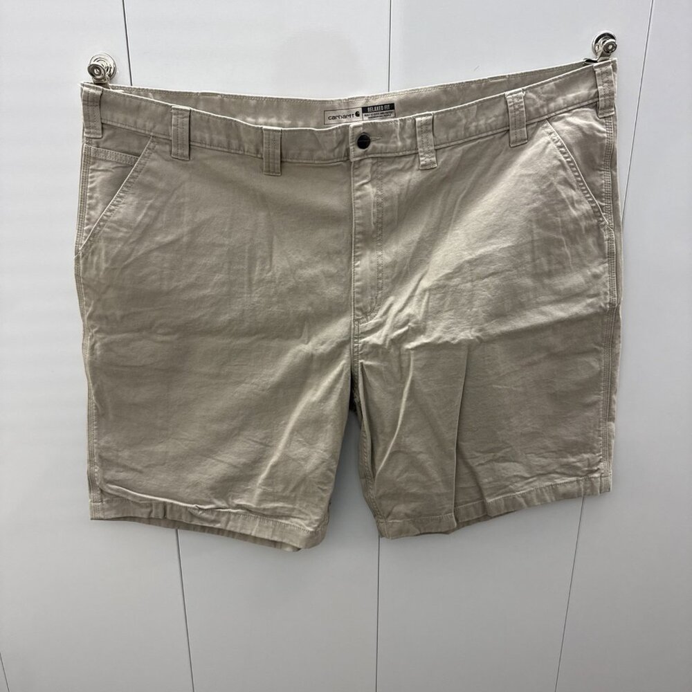 Carhartt Shorts Mens 50 Khaki Cargo Rugged Flex‎ Relaxed Fit Canvas 102514-232